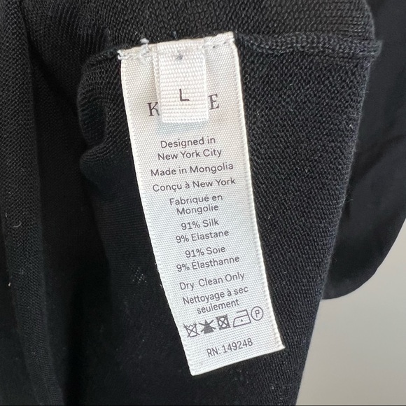 KHAITE Verena Long Sleeve Polo Stretch Silk Shirtdress in Large - Picture 9 of 9